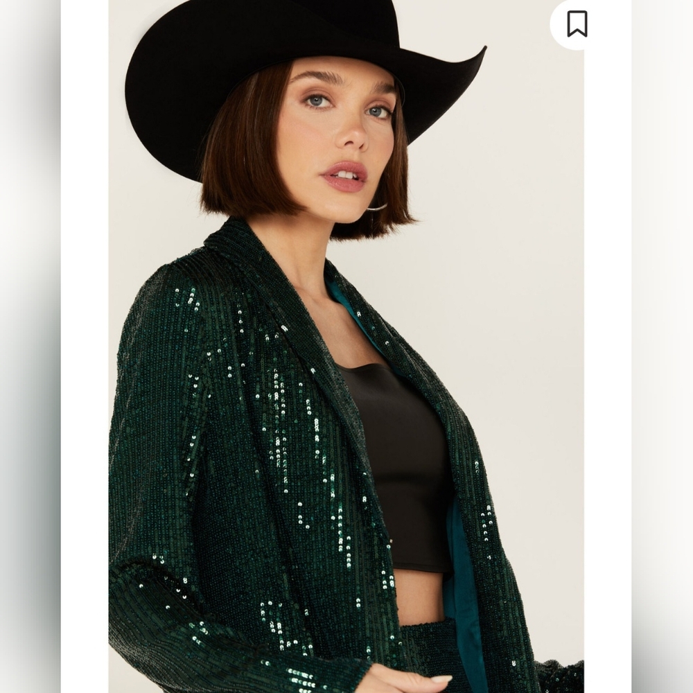 Show Me Your MuMu $259 Sequin Blazer NWT Sz Medium - Picture 3 of 4